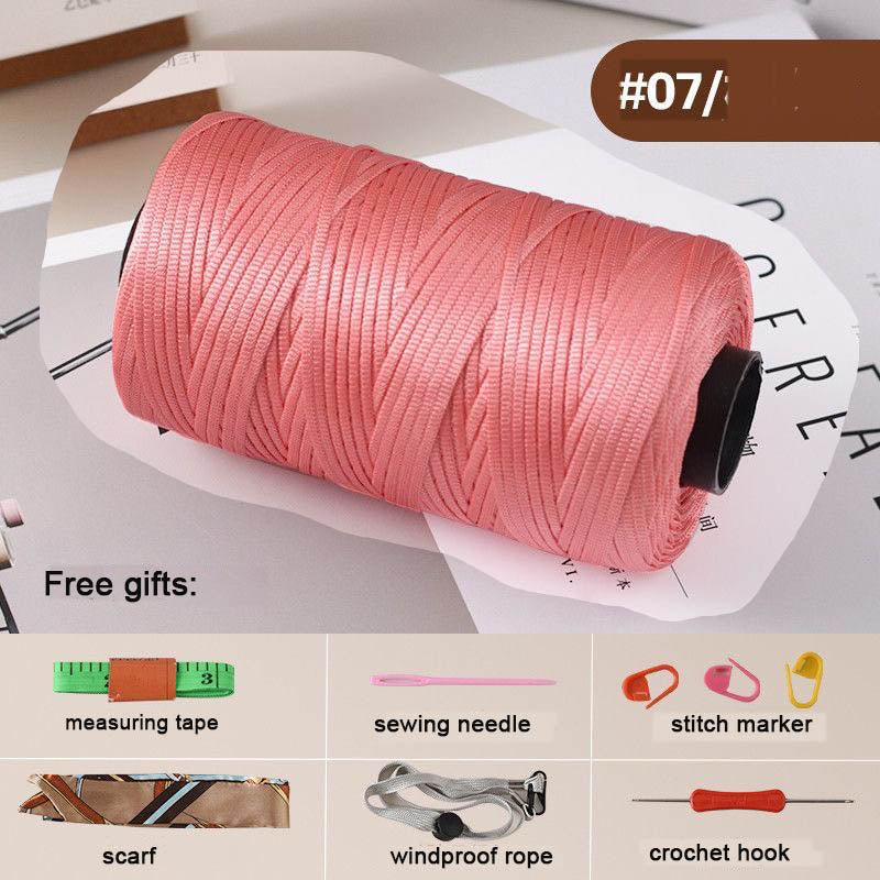 Mercerized Cotton-Linen Flat Yarn 250g – 2.5mm Glossy Cord for Crochet Bags, Hats, Cushions | Free Crochet Tools