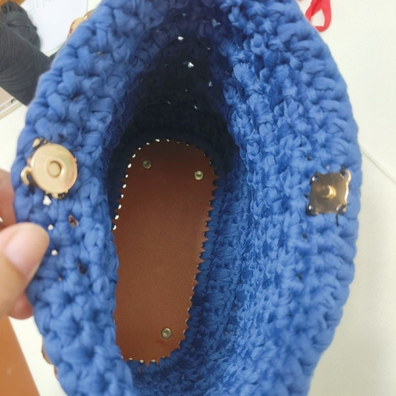 DIY T-Shirt Yarn Crochet Tote Bag Kit | Handmade Woman’s Bag (Not Finished Product)