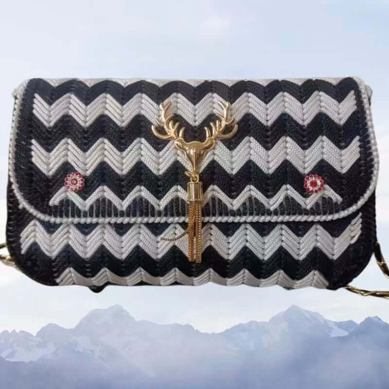 DIY Crochet Kit โ 3D Floral Crossbody Bag with Ice Silk Yarn & Full Accessories