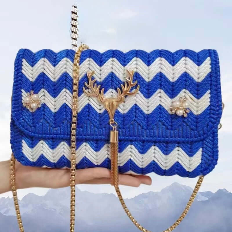 DIY Crochet Kit โ 3D Floral Crossbody Bag with Ice Silk Yarn & Full Accessories