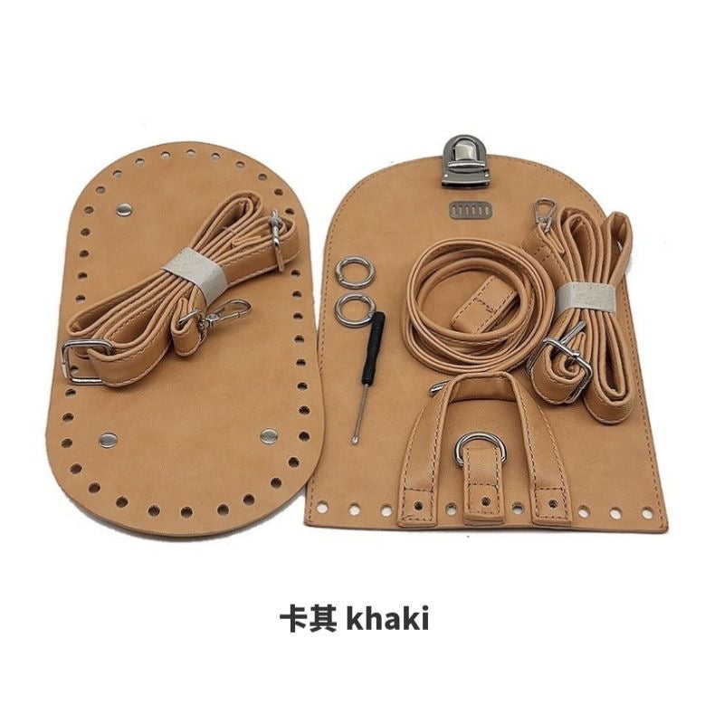 DIY Backpack Leather Base & Flap 7-Piece Set