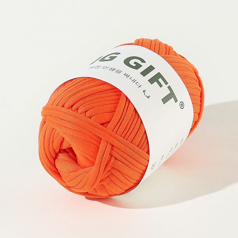T-Shirt Yarn 100g – Flat Chunky Polyester Cord for Crochet Baskets, Rugs, Bags, Shoes & More