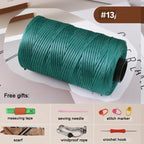 Mercerized Cotton-Linen Flat Yarn 250g – 2.5mm Glossy Cord for Crochet Bags, Hats, Cushions | Free Crochet Tools