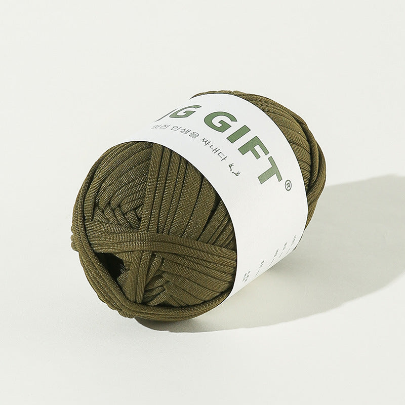 T-Shirt Yarn 100g – Flat Chunky Polyester Cord for Crochet Baskets, Rugs, Bags, Shoes & More