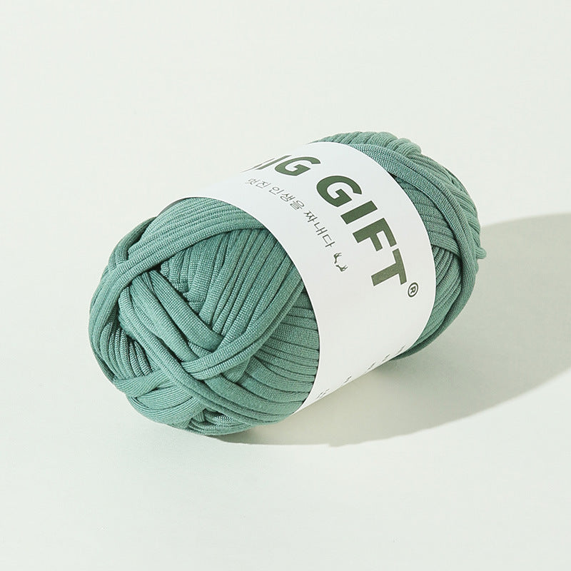 T-Shirt Yarn 100g – Flat Chunky Polyester Cord for Crochet Baskets, Rugs, Bags, Shoes & More