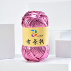 100g Metallic Shiny T-Shirt Yarn | 8CM Wide | Approx. 45M | DIY Yarn for Bags, Shoes & Hats