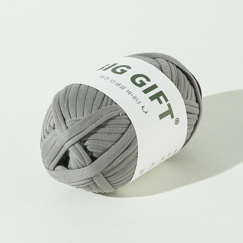 T-Shirt Yarn 100g – Flat Chunky Polyester Cord for Crochet Baskets, Rugs, Bags, Shoes & More
