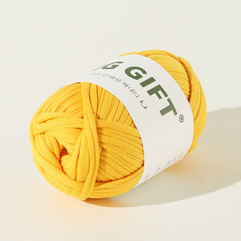 T-Shirt Yarn 100g – Flat Chunky Polyester Cord for Crochet Baskets, Rugs, Bags, Shoes & More