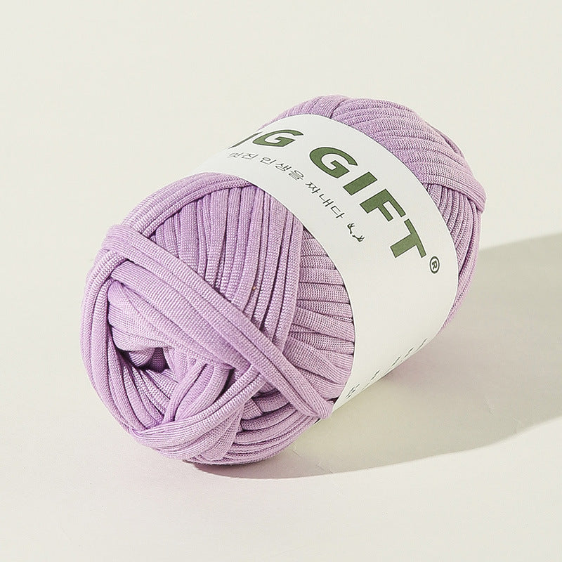 T-Shirt Yarn 100g – Flat Chunky Polyester Cord for Crochet Baskets, Rugs, Bags, Shoes & More