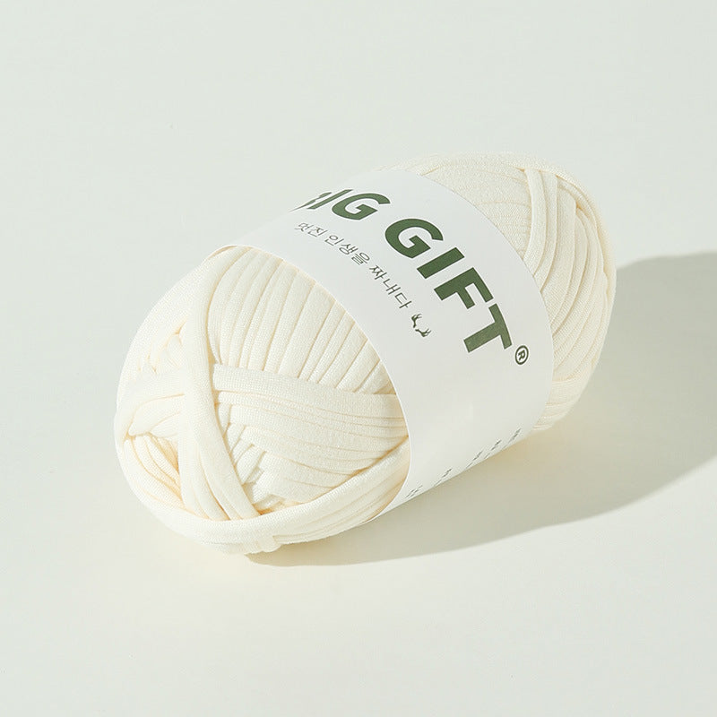 T-Shirt Yarn 100g – Flat Chunky Polyester Cord for Crochet Baskets, Rugs, Bags, Shoes & More
