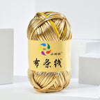 100g Metallic Shiny T-Shirt Yarn | 8CM Wide | Approx. 45M | DIY Yarn for Bags, Shoes & Hats