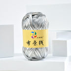 100g Metallic Shiny T-Shirt Yarn | 8CM Wide | Approx. 45M | DIY Yarn for Bags, Shoes & Hats
