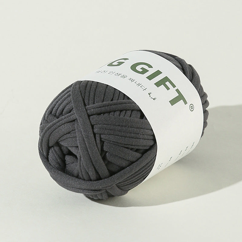 T-Shirt Yarn 100g – Flat Chunky Polyester Cord for Crochet Baskets, Rugs, Bags, Shoes & More