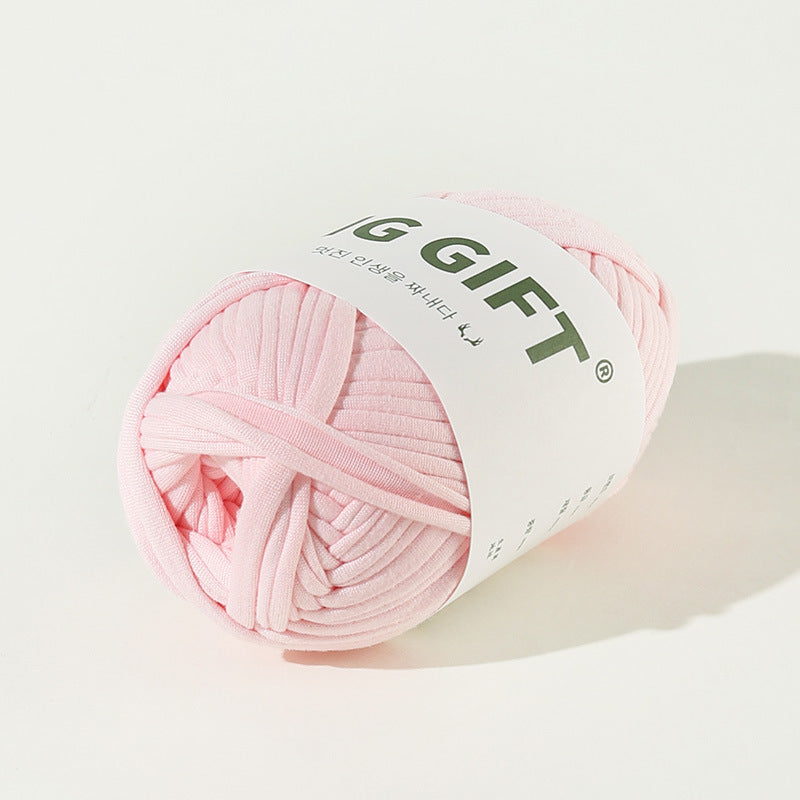 T-Shirt Yarn 100g – Flat Chunky Polyester Cord for Crochet Baskets, Rugs, Bags, Shoes & More