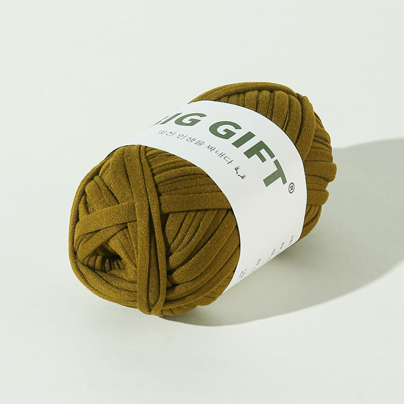 T-Shirt Yarn 100g – Flat Chunky Polyester Cord for Crochet Baskets, Rugs, Bags, Shoes & More