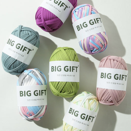 T-Shirt Yarn 100g – Flat Chunky Polyester Cord for Crochet Baskets, Rugs, Bags, Shoes & More