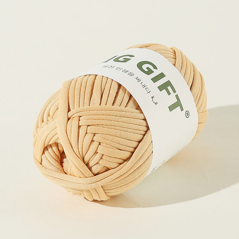 T-Shirt Yarn 100g – Flat Chunky Polyester Cord for Crochet Baskets, Rugs, Bags, Shoes & More
