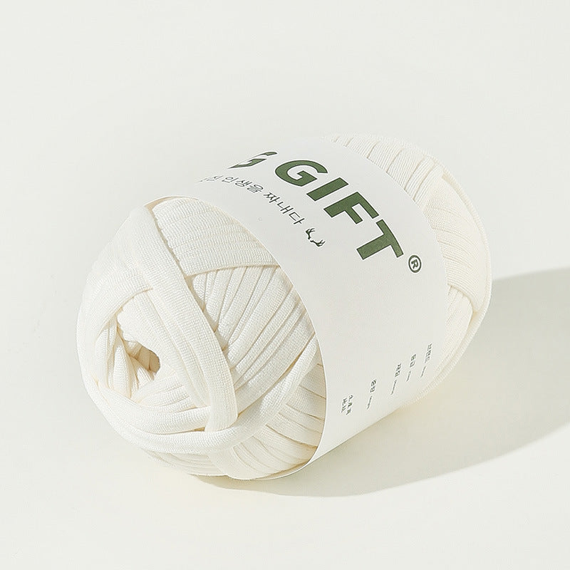 T-Shirt Yarn 100g – Flat Chunky Polyester Cord for Crochet Baskets, Rugs, Bags, Shoes & More