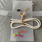 DIY Bag Pearl Chain Weaving Kit (No Ribbons/Yarns Included) - Creative Handmade Material Pack