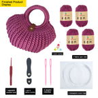 Fabric Strip Crochet Shell Bag DIY Kit (Not Finished Product) | Free Tutorial Included