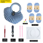 Fabric Strip Crochet Shell Bag DIY Kit (Not Finished Product) | Free Tutorial Included