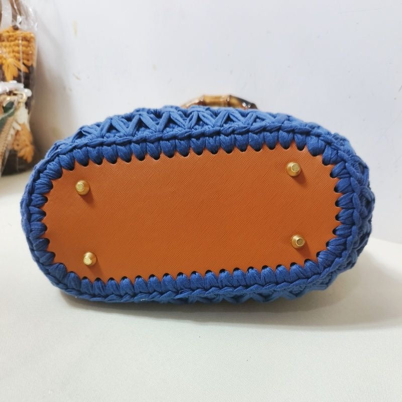 DIY T-Shirt Yarn Crochet Tote Bag Kit | Handmade Woman’s Bag (Not Finished Product)