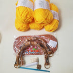 DIY T-Shirt Yarn Crochet Tote Bag Kit | Handmade Woman’s Bag (Not Finished Product)