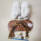 DIY T-Shirt Yarn Crochet Tote Bag Kit | Handmade Woman’s Bag (Not Finished Product)