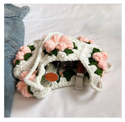 Handmade Crochet Flower Crossbody Bag – Finished Product
