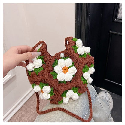 Handmade Crochet Flower Crossbody Bag – Finished Product