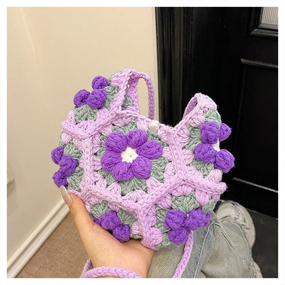 Handmade Crochet Flower Crossbody Bag – Finished Product