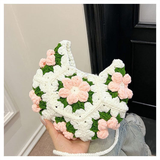 Handmade Crochet Flower Crossbody Bag – Finished Product