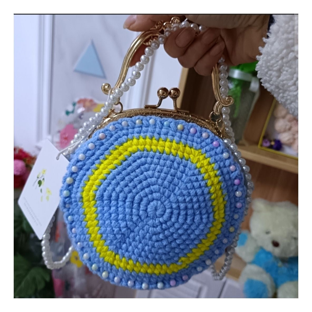 Handmade Floral Crochet Purse – Ready-Made DIY Bag with 3D Flowers