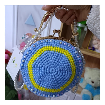 Handmade Floral Crochet Purse – Ready-Made DIY Bag with 3D Flowers