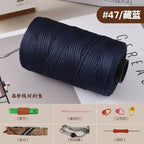 Mercerized Cotton-Linen Flat Yarn 250g – 2.5mm Glossy Cord for Crochet Bags, Hats, Cushions | Free Crochet Tools