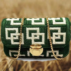 DIY Crochet Kit – 3D Floral Crossbody Bag with Ice Silk Yarn & Full Accessories