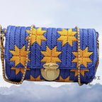 DIY Crochet Kit – 3D Floral Crossbody Bag with Ice Silk Yarn & Full Accessories