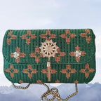 DIY Crochet Kit – 3D Floral Crossbody Bag with Ice Silk Yarn & Full Accessories