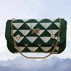 DIY Crochet Kit – 3D Floral Crossbody Bag with Ice Silk Yarn & Full Accessories