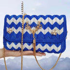 DIY Crochet Kit – 3D Floral Crossbody Bag with Ice Silk Yarn & Full Accessories