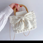 Handmade Crochet Bow Bag – Ready-Made Purse with Optional DIY Kit (Multiple Colors)