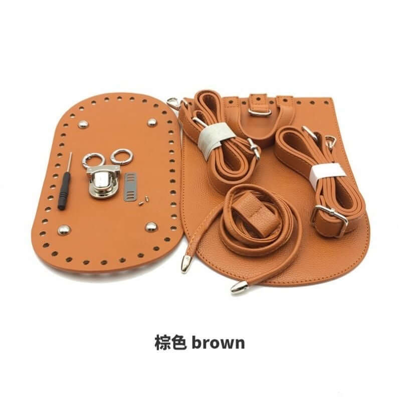 DIY Backpack Leather Base & Flap 7-Piece Set