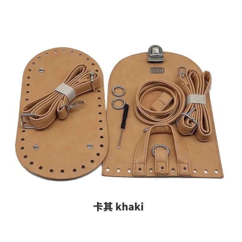 DIY Backpack Leather Base & Flap 7-Piece Set