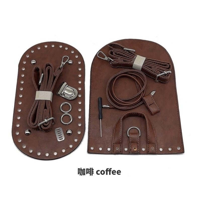 DIY Backpack Leather Base & Flap 7-Piece Set