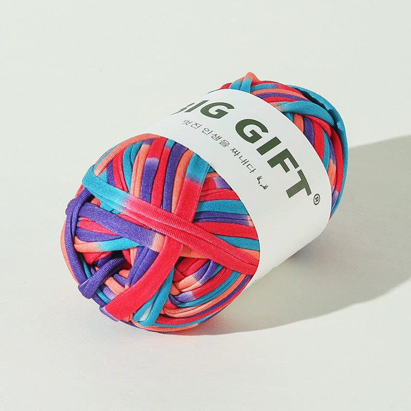 T-Shirt Yarn 100g – Flat Chunky Polyester Cord for Crochet Baskets, Rugs, Bags, Shoes & More