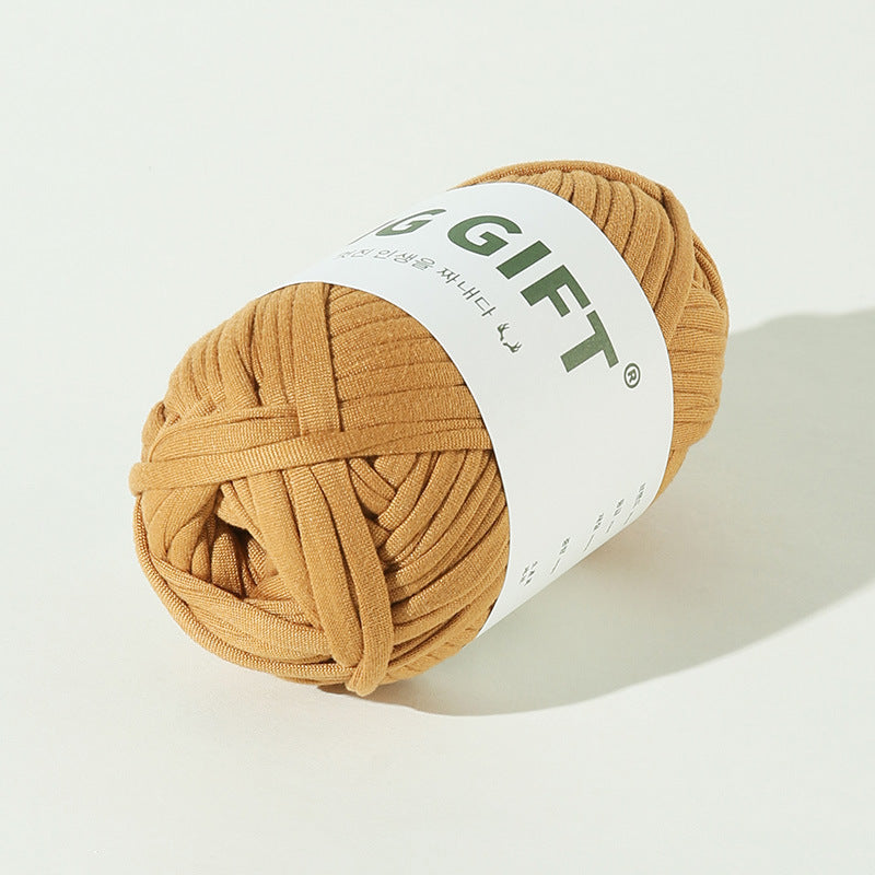 T-Shirt Yarn 100g – Flat Chunky Polyester Cord for Crochet Baskets, Rugs, Bags, Shoes & More