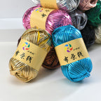 100g Metallic Shiny T-Shirt Yarn | 8CM Wide | Approx. 45M | DIY Yarn for Bags, Shoes & Hats
