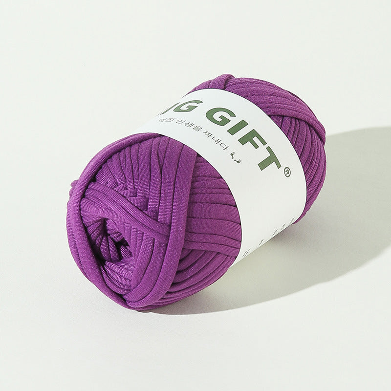 T-Shirt Yarn 100g – Flat Chunky Polyester Cord for Crochet Baskets, Rugs, Bags, Shoes & More