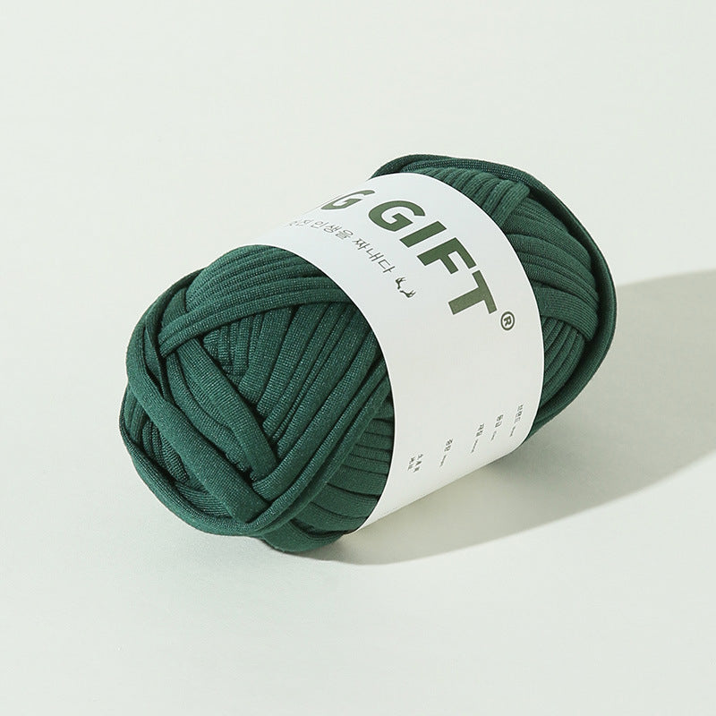 T-Shirt Yarn 100g – Flat Chunky Polyester Cord for Crochet Baskets, Rugs, Bags, Shoes & More
