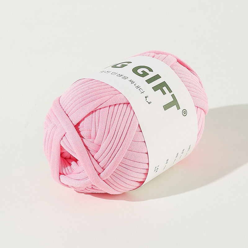 T-Shirt Yarn 100g – Flat Chunky Polyester Cord for Crochet Baskets, Rugs, Bags, Shoes & More